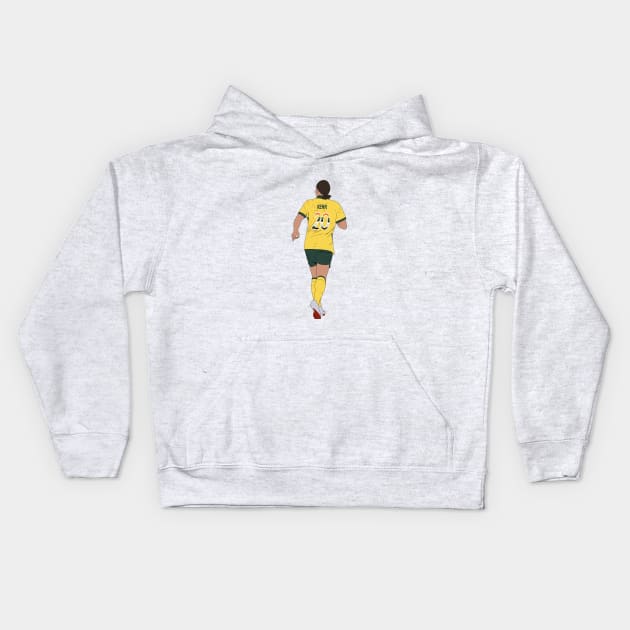 Sam Kerr Matlidas Women's Football Kids Hoodie by Hevding